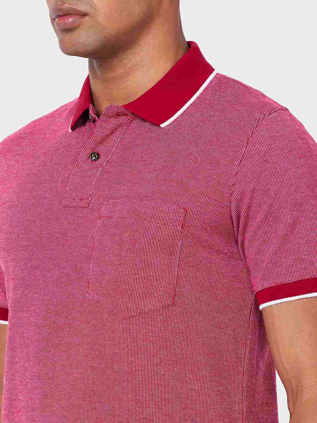 Men’s Contrast Collar Polo T-Shirt