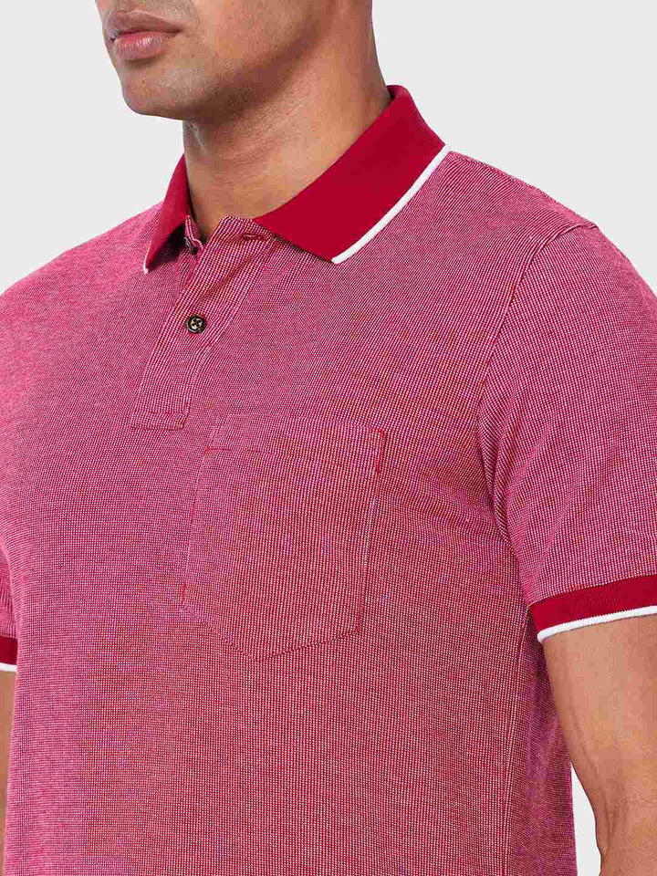 Men’s Contrast Collar Polo T-Shirt