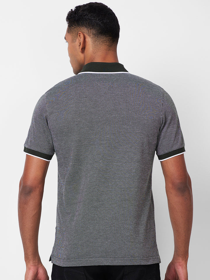 Men’s Contrast Collar Polo T-Shirt