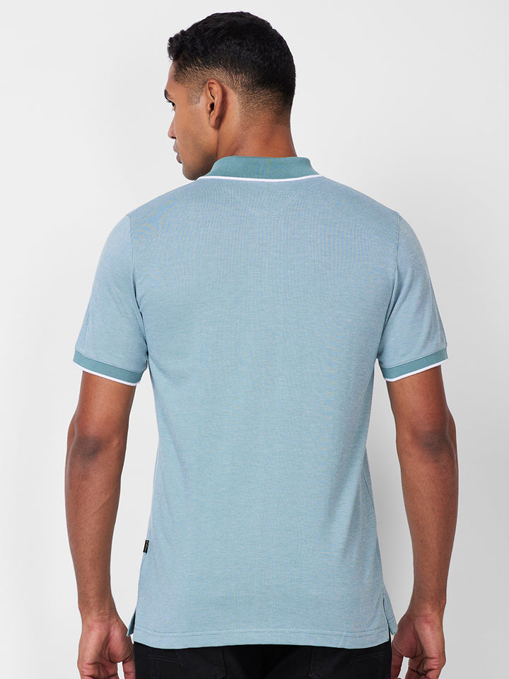 Men’s Contrast Collar Polo T-Shirt