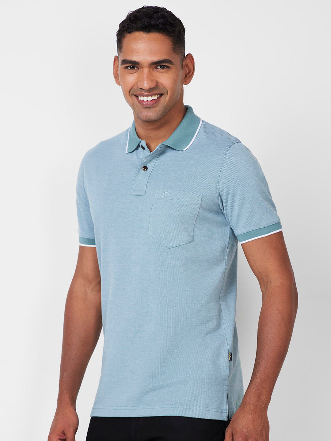 Men’s Contrast Collar Polo T-Shirt