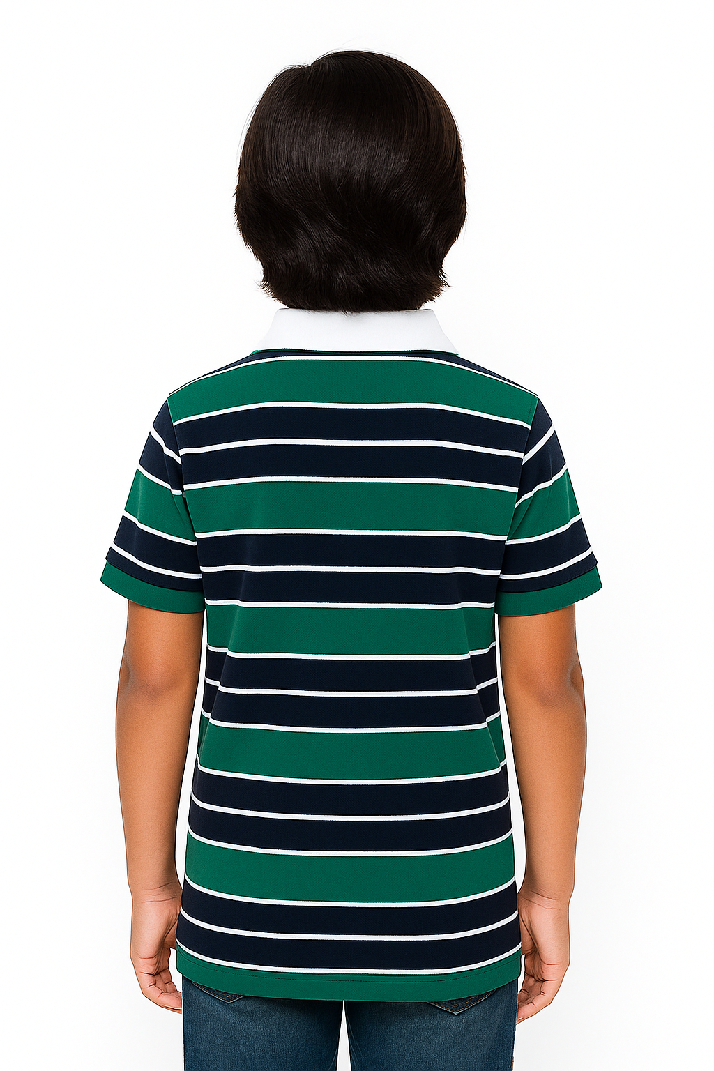 Pique Striper Kids’ Polo T-Shirt.