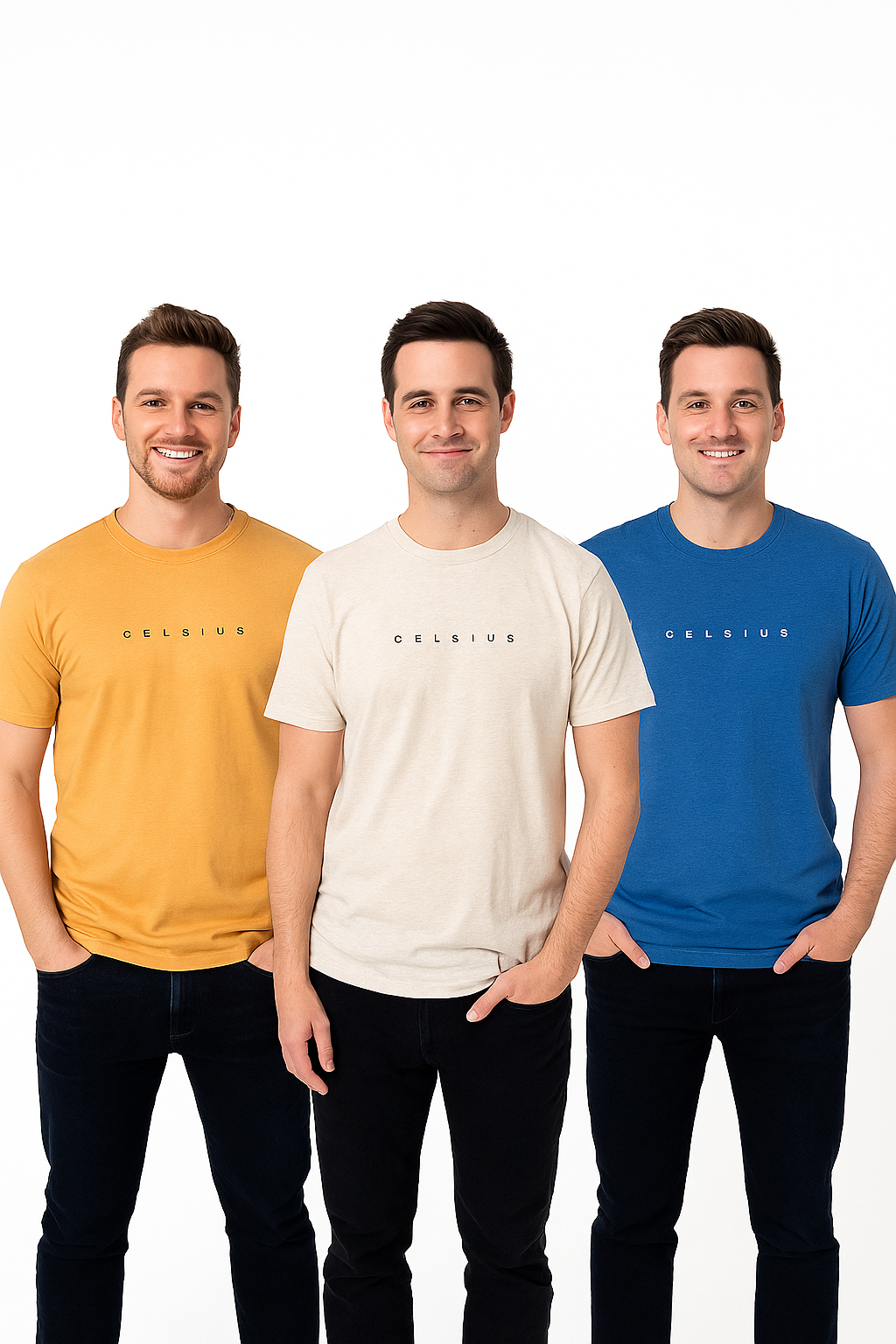 Men's Pack of 3 T-Shirts – Melange