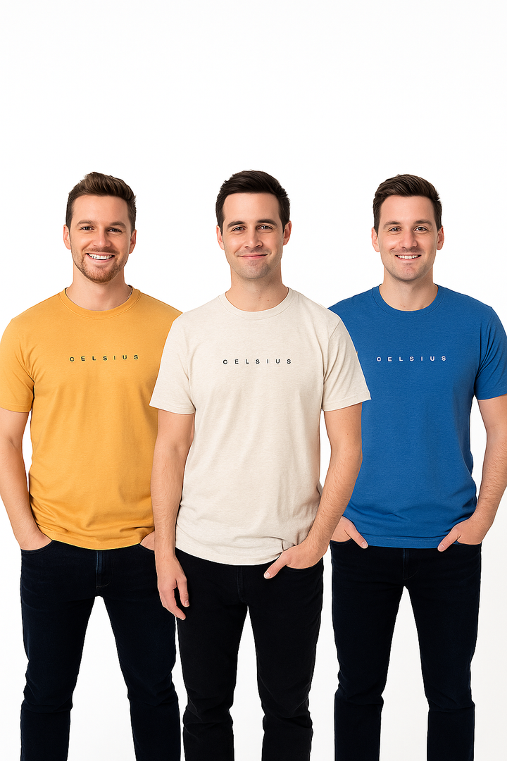 Men's Pack of 3 T-Shirts – Melange