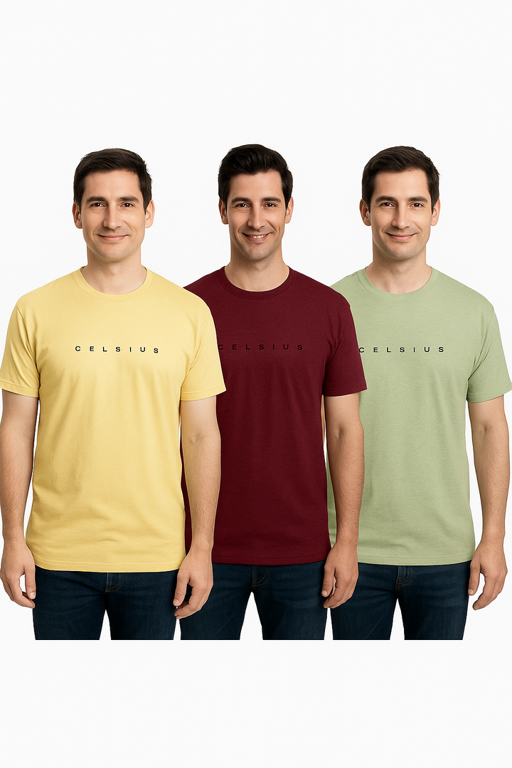 Men's Pack of 3 T-Shirts – Melange