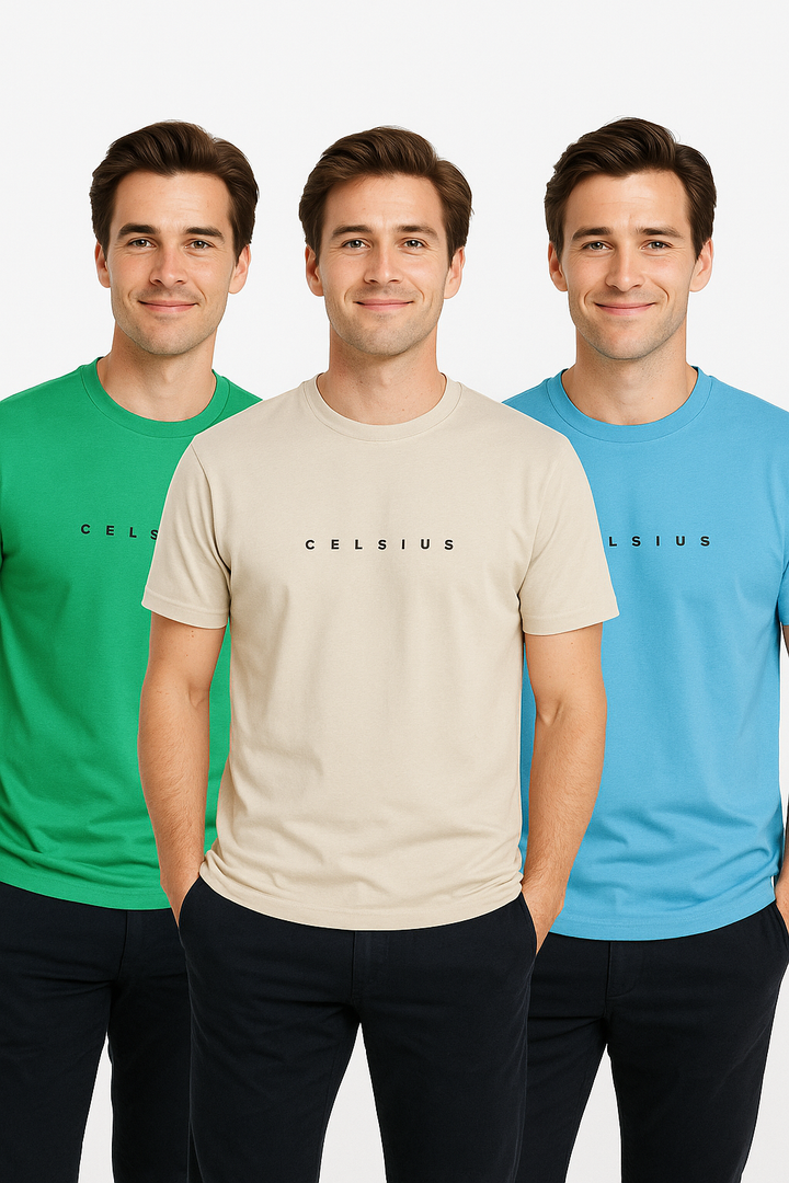Men's Pack of 3 T-Shirts – Melange